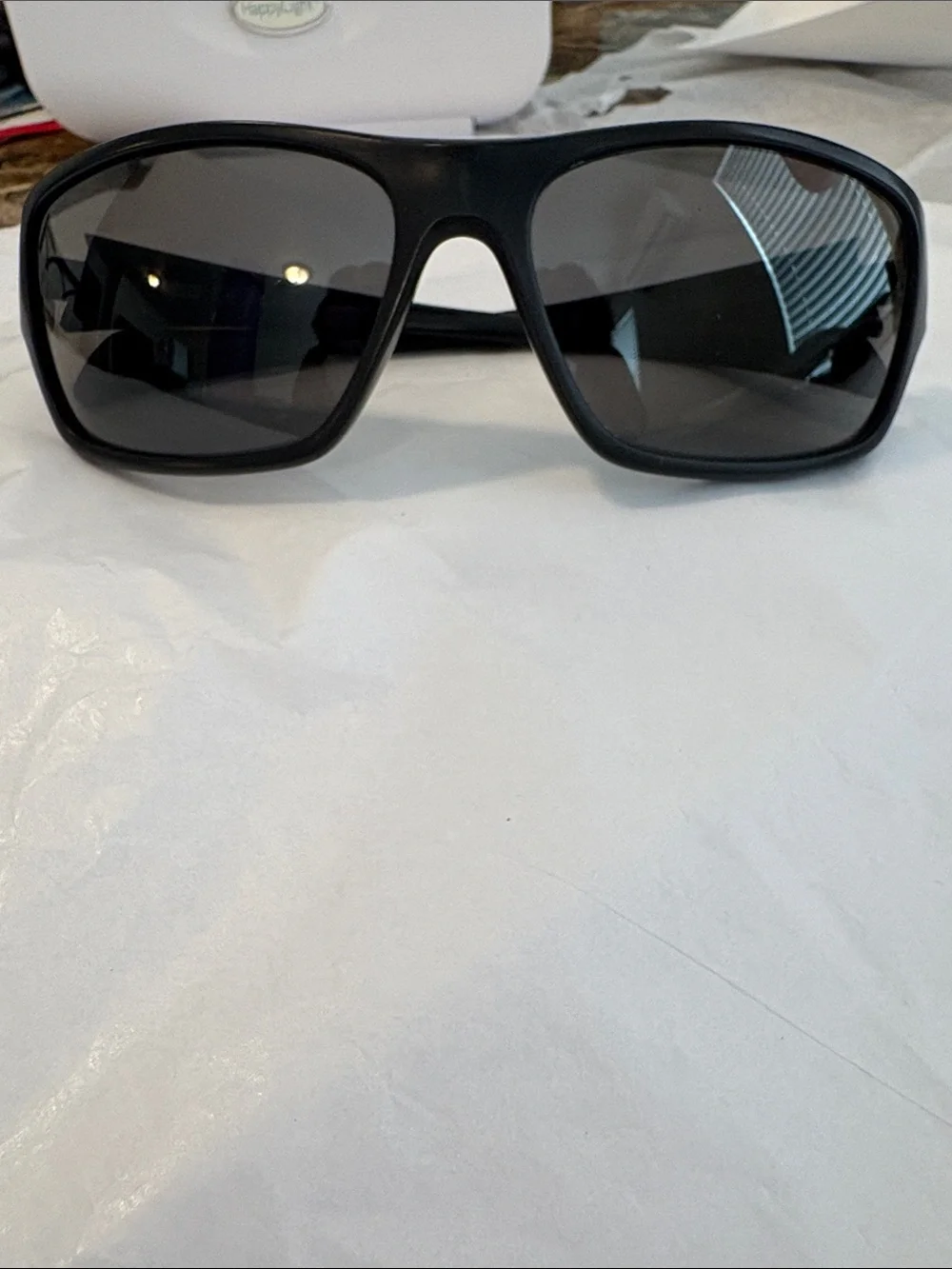 Puma Matte Black Wrap Sunglasses with Green Logo Model PE 0002 SCOS 61 16-140